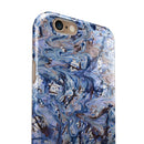 Abstract Wet Paint Blues iPhone 6/6s or 6/6s Plus 2-Piece Hybrid INK-Fuzed Case