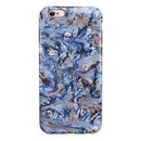 Abstract Wet Paint Blues iPhone 6/6s or 6/6s Plus 2-Piece Hybrid INK-Fuzed Case
