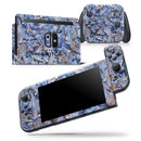 Abstract Wet Paint Blues - Skin Wrap Decal for Nintendo Switch Lite Console & Dock - 3DS XL - 2DS - Pro - DSi - Wii - Joy-Con Gaming Controller