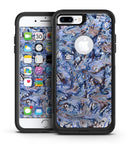 Abstract Wet Paint Blues - iPhone 7 or 7 Plus Commuter Case Skin Kit