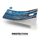 Abstract Wet Paint Blues v8 - Premium Protective Decal Skin-Kit for the Apple Credit Card