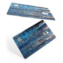 Abstract Wet Paint Blues v8 - Premium Protective Decal Skin-Kit for the Apple Credit Card