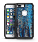 Abstract Wet Paint Blues v8 - iPhone 7 or 7 Plus Commuter Case Skin Kit
