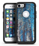 Abstract Wet Paint Blues v8 - iPhone 7 or 7 Plus Commuter Case Skin Kit