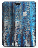 Abstract Wet Paint Blues v8 - Skin-kit for the iPhone 8 or 8 Plus