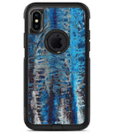 Abstract Wet Paint Blues v8 - iPhone X OtterBox Case & Skin Kits