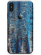Abstract Wet Paint Blues v8 - iPhone X Skin-Kit