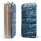 Abstract Wet Paint Blues v972 iPhone 6/6s or 6/6s Plus 2-Piece Hybrid INK-Fuzed Case