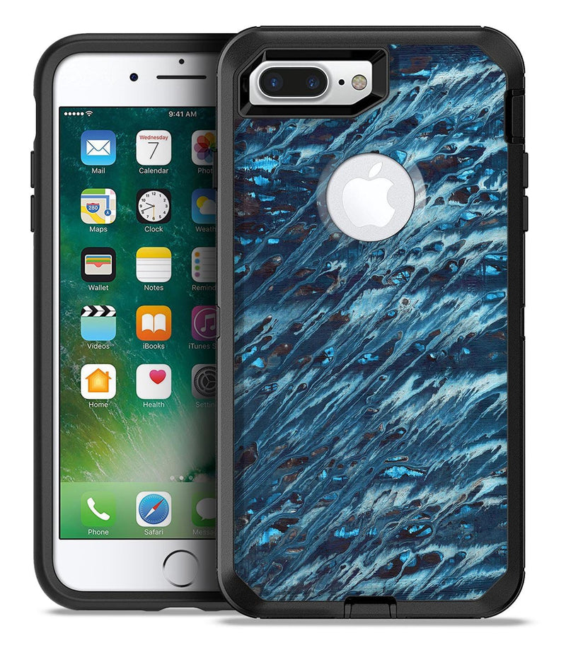Abstract Wet Paint Blues v972 - iPhone 7 Plus/8 Plus OtterBox Case & Skin Kits
