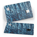 Abstract Wet Paint Blues v972 - Premium Protective Decal Skin-Kit for the Apple Credit Card