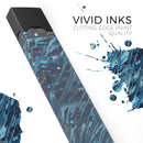 Abstract Wet Paint Blues v972 - Premium Decal Protective Skin-Wrap Sticker compatible with the Juul Labs vaping device