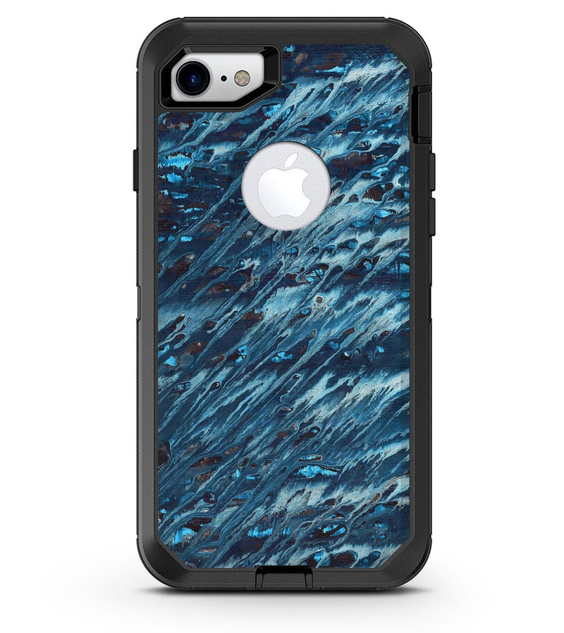Abstract Wet Paint Blues v972 - iPhone 7 or 8 OtterBox Case & Skin Kits