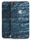 Abstract Wet Paint Blues v972 - Skin-kit for the iPhone 8 or 8 Plus