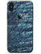 Abstract Wet Paint Blues v972 - iPhone X Skin-Kit