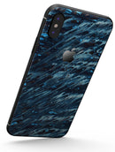 Abstract Wet Paint Blues v972 - iPhone X Skin-Kit