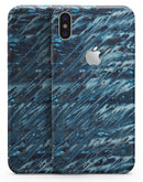 Abstract Wet Paint Blues v972 - iPhone X Skin-Kit