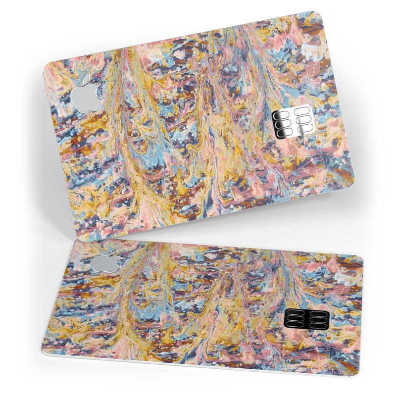 Abstract Wet Paint Color Paradise - Premium Protective Decal Skin-Kit for the Apple Credit Card