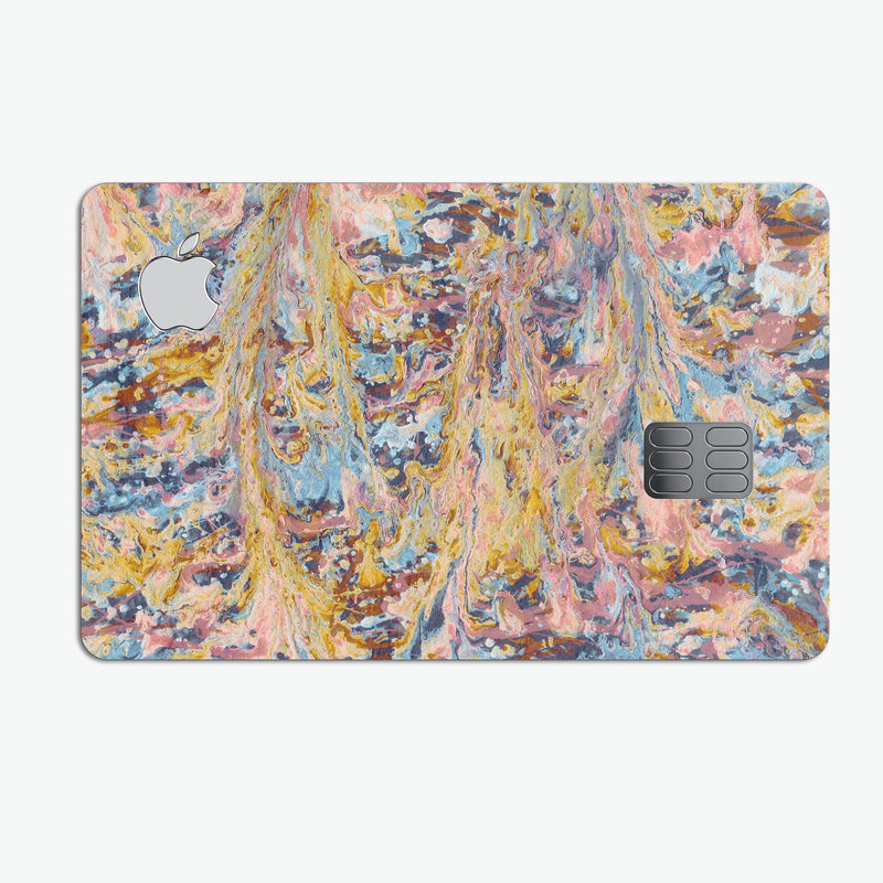 Abstract Wet Paint Color Paradise - Premium Protective Decal Skin-Kit for the Apple Credit Card