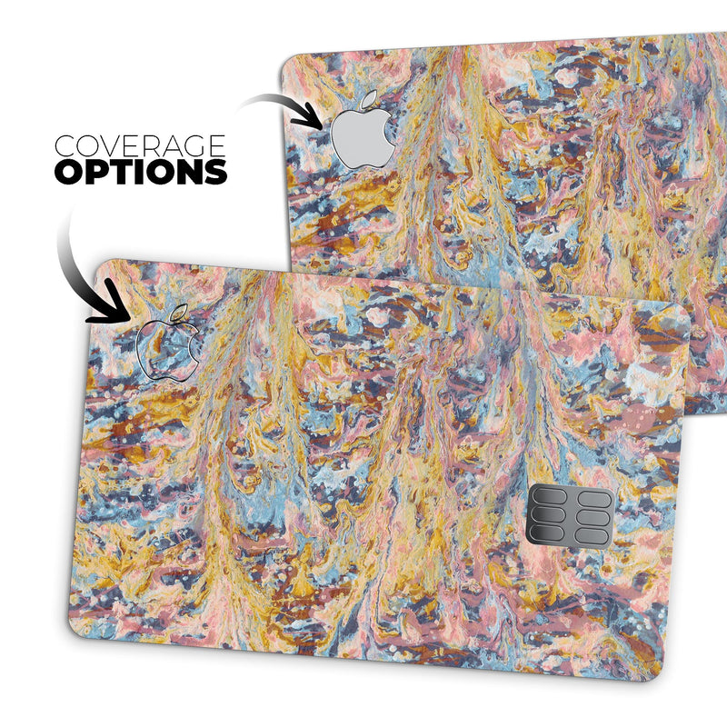 Abstract Wet Paint Color Paradise - Premium Protective Decal Skin-Kit for the Apple Credit Card