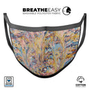 Abstract Wet Paint Color Paradise - Made in USA Mouth Cover Unisex Anti-Dust Cotton Blend Reusable & Washable Face Mask with Adjustable Sizing for Adult or Child