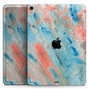 Abstract Wet Paint Coral Blues - Full Body Skin Decal for the Apple iPad Pro 12.9", 11", 10.5", 9.7", Air or Mini (All Models Available)
