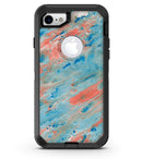 Abstract Wet Paint Coral Blues - iPhone 7 or 8 OtterBox Case & Skin Kits