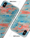 Abstract Wet Paint Coral Blues - iPhone X Clipit Case