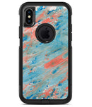 Abstract Wet Paint Coral Blues - iPhone X OtterBox Case & Skin Kits
