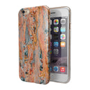 Abstract Wet Paint Coral Love iPhone 6/6s or 6/6s Plus 2-Piece Hybrid INK-Fuzed Case