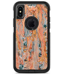 Abstract Wet Paint Coral Love - iPhone X OtterBox Case & Skin Kits