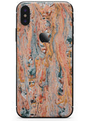 Abstract Wet Paint Coral Love - iPhone X Skin-Kit