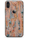 Abstract Wet Paint Coral Love - iPhone X Skin-Kit