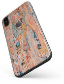 Abstract Wet Paint Coral Love - iPhone X Skin-Kit