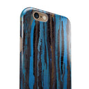 Abstract Wet Paint Dark Blues iPhone 6/6s or 6/6s Plus 2-Piece Hybrid INK-Fuzed Case