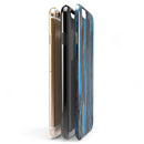 Abstract Wet Paint Dark Blues iPhone 6/6s or 6/6s Plus 2-Piece Hybrid INK-Fuzed Case