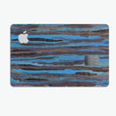 Abstract Wet Paint Dark Blues - Premium Protective Decal Skin-Kit for the Apple Credit Card