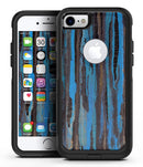 Abstract Wet Paint Dark Blues - iPhone 7 or 7 Plus Commuter Case Skin Kit