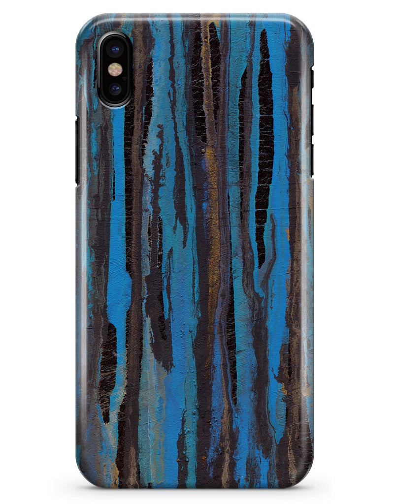 Abstract Wet Paint Dark Blues - iPhone X Clipit Case