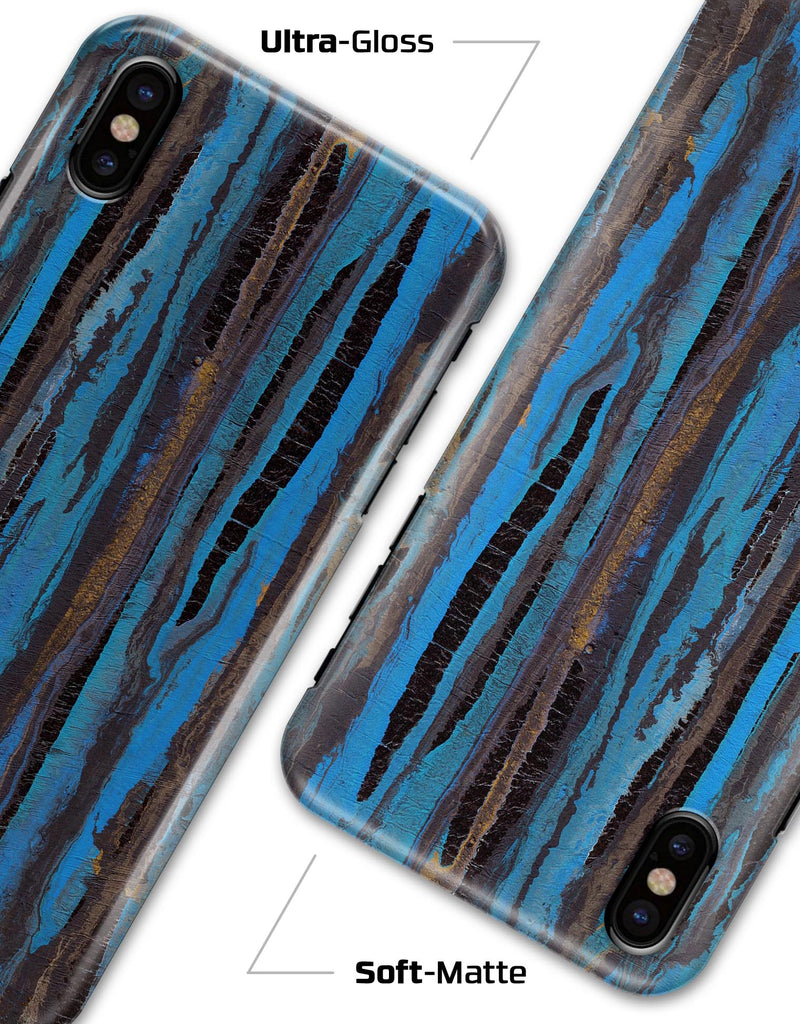 Abstract Wet Paint Dark Blues - iPhone X Clipit Case