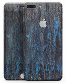 Abstract Wet Paint Dark Blues v2 - Skin-kit for the iPhone 8 or 8 Plus