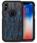 Abstract Wet Paint Dark Blues v2 - iPhone X OtterBox Case & Skin Kits