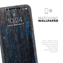 Abstract Wet Paint Dark Blues v2  - Protective Skin Wrap & Decal – Compatible with iPhone SE to iPhone 17 Pro Max (All Models)
