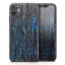 Abstract Wet Paint Dark Blues v2  - Protective Skin Wrap & Decal – Compatible with iPhone SE to iPhone 17 Pro Max (All Models)