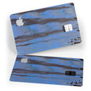 Abstract Wet Paint Dark Blues v3 - Premium Protective Decal Skin-Kit for the Apple Credit Card