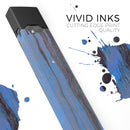 Abstract Wet Paint Dark Blues v3 - Premium Decal Protective Skin-Wrap Sticker compatible with the Juul Labs vaping device