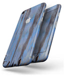 Abstract Wet Paint Dark Blues v3 - Skin-kit for the iPhone 8 or 8 Plus