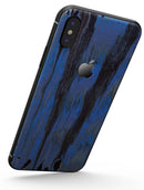 Abstract Wet Paint Dark Blues v3 - iPhone X Skin-Kit
