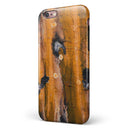 Abstract Wet Paint Dark Gold iPhone 6/6s or 6/6s Plus 2-Piece Hybrid INK-Fuzed Case