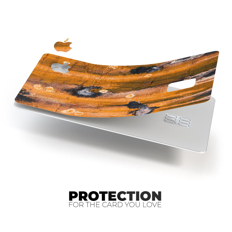 Abstract Wet Paint Dark Gold - Premium Protective Decal Skin-Kit for the Apple Credit Card