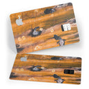 Abstract Wet Paint Dark Gold - Premium Protective Decal Skin-Kit for the Apple Credit Card